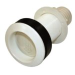 Salida de Desague Blanca 1 1/2 x 3 1/2 Plástico. Marca THMARINE